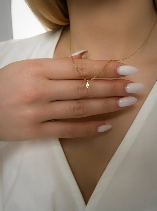 Tiny Snake Choker – 18K Gold Minimalist Necklace