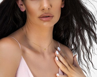 Tiny Snake Necklace – Dainty Serpent Pendant