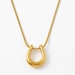 Modern Gold Horseshoe Necklace – 14k Gold Over