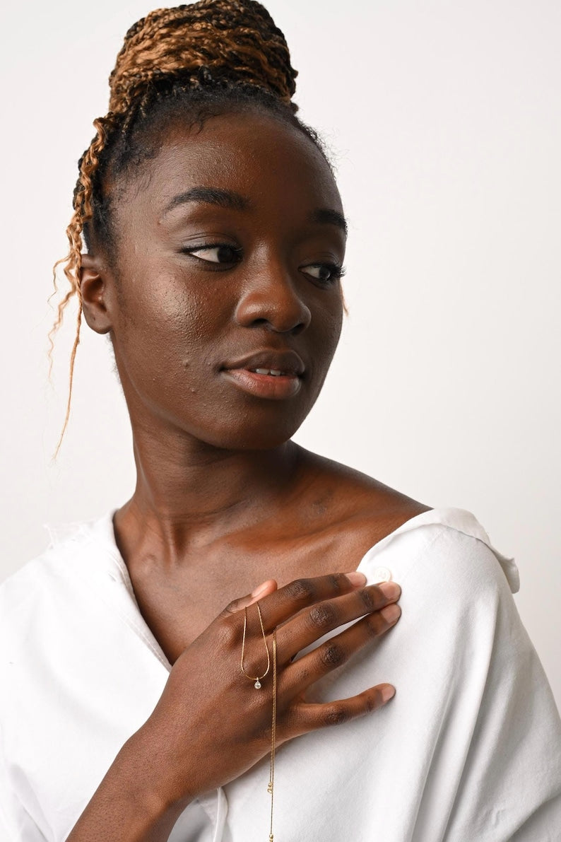 Dainty Diamond Choker: Minimalist Gold Necklace