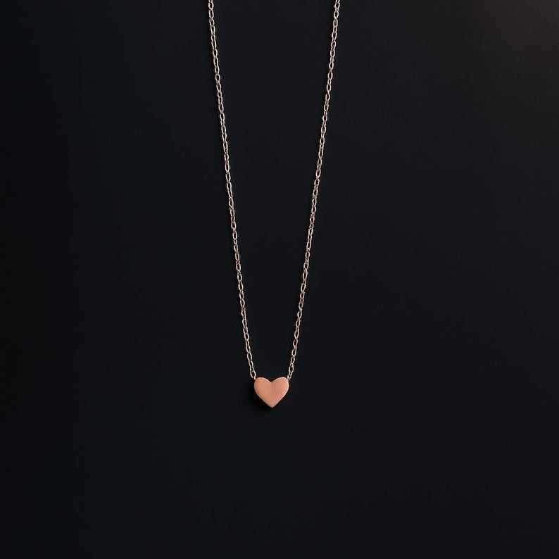 Dainty Heart Necklace – 14K Gold Plated Boho Pendant