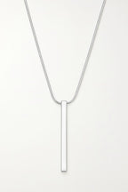 Gold & silver bar necklace, Vertical bar necklace, Minimalist necklace, simple bar necklace