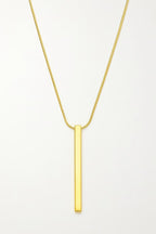 Gold & silver bar necklace, Vertical bar necklace, Minimalist necklace, simple bar necklace
