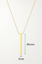 Gold & silver bar necklace, Vertical bar necklace, Minimalist necklace, simple bar necklace