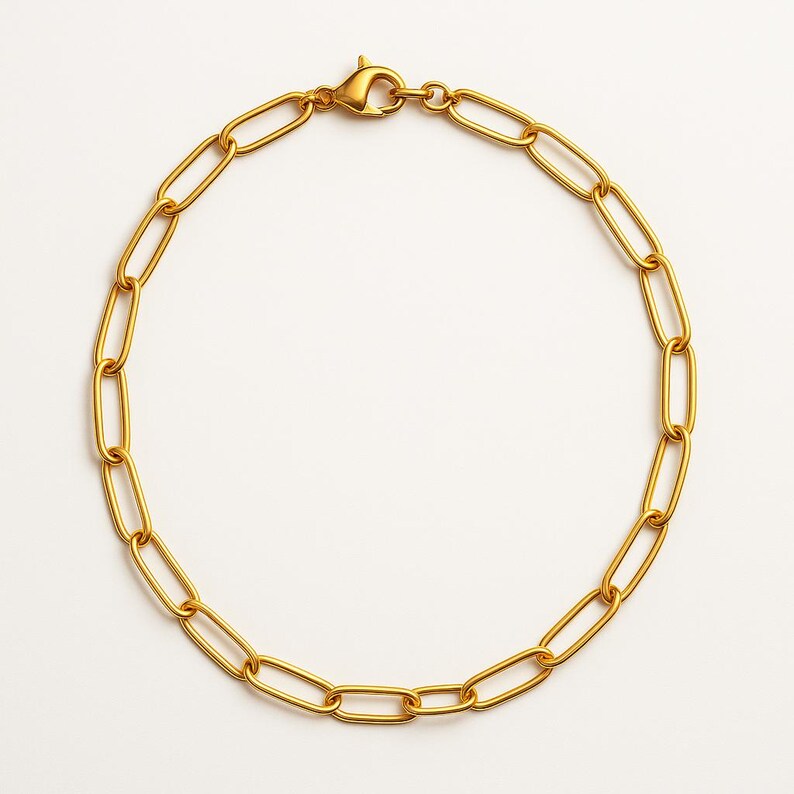 Romantic 18K Gold Plated Necklace | 5mm Herringbone Snake Chain