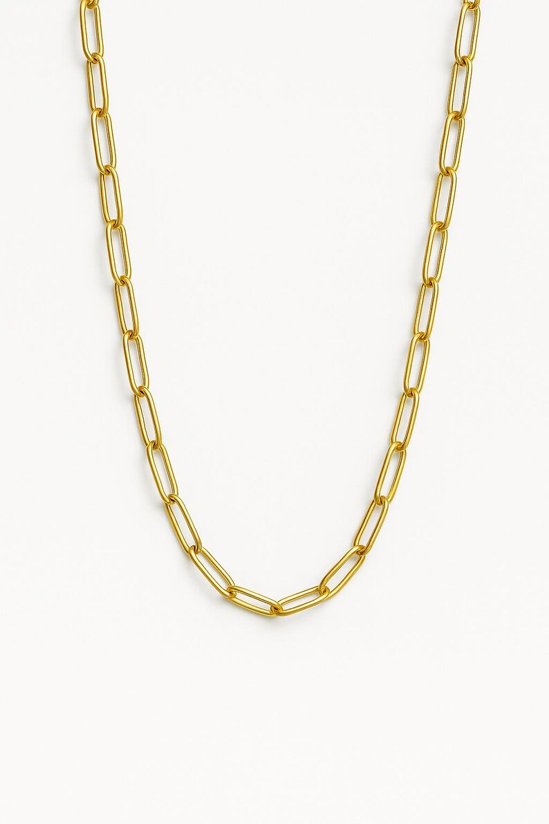 Romantic 18K Gold Plated Necklace | 5mm Herringbone Snake Chain