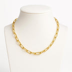 Romantic 18K Gold Plated Necklace | 5mm Herringbone Snake Chain