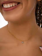 925 Dainty Evil Eye Pendant, Healing Evil Eye Necklace