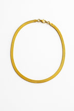 Romantic 18K Gold Plated Necklace | 5mm Herringbone Snake Chain