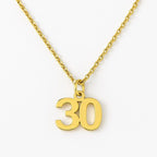 Custom Number Necklace 0–99, 14k Gold or Silver Plated Jewelry