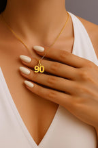 Custom Number Necklace 0–99, 14k Gold or Silver Plated Jewelry