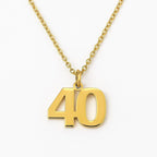 Custom Number Necklace 0–99, 14k Gold or Silver Plated Jewelry