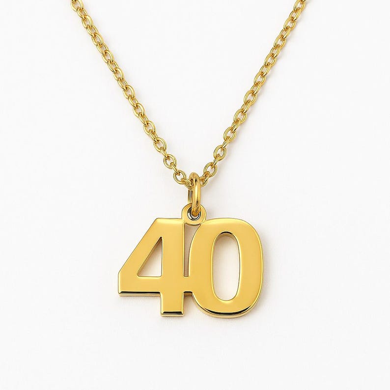 Custom Number Necklace 0–99, 14k Gold or Silver Plated Jewelry