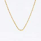 Dainty Gold Bead Chain Necklace: Minimalist Oval Link, Custom Length