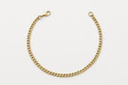 Unisex 18K Gold Curb Chain Necklace: 3mm Stainless Steel, Non-Tarnish