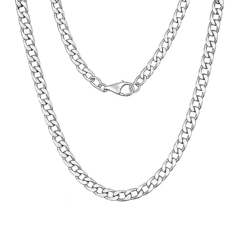 Unisex 18K Gold Curb Chain Necklace: 3mm Stainless Steel, Non-Tarnish