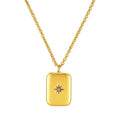 Minimalist North Star Gold Pendant Necklace – 14K Gold