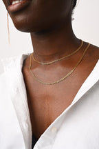 Unisex 18K Gold Curb Chain Necklace: 3mm Stainless Steel, Non-Tarnish