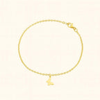 Delicate Gold Butterfly Anklet • 14K Gold Plated Stainless Steel