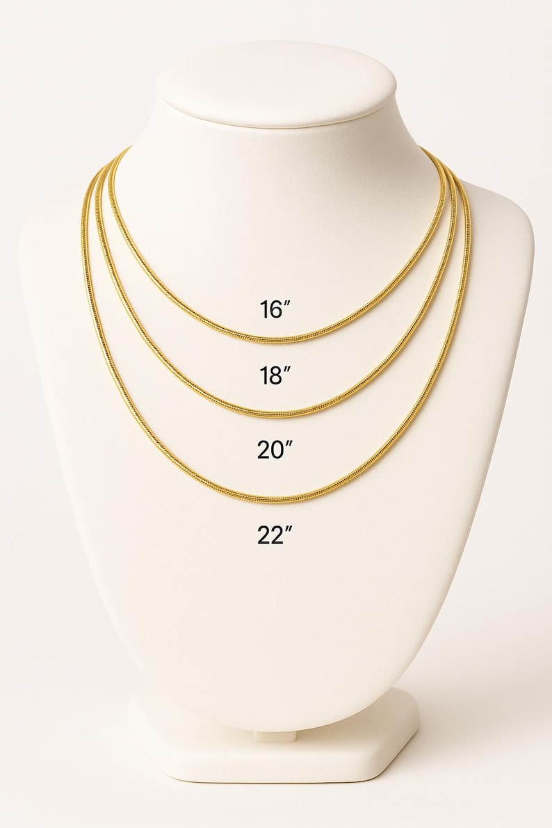 18k Gold Plated Snake Chain Necklace – Dainty 1mm Gold Chain – Minimalist Necklace – Layering Chain