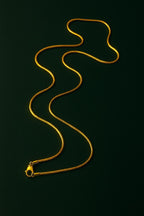 18k Gold Plated Snake Chain Necklace – Dainty 1mm Gold Chain – Minimalist Necklace – Layering Chain