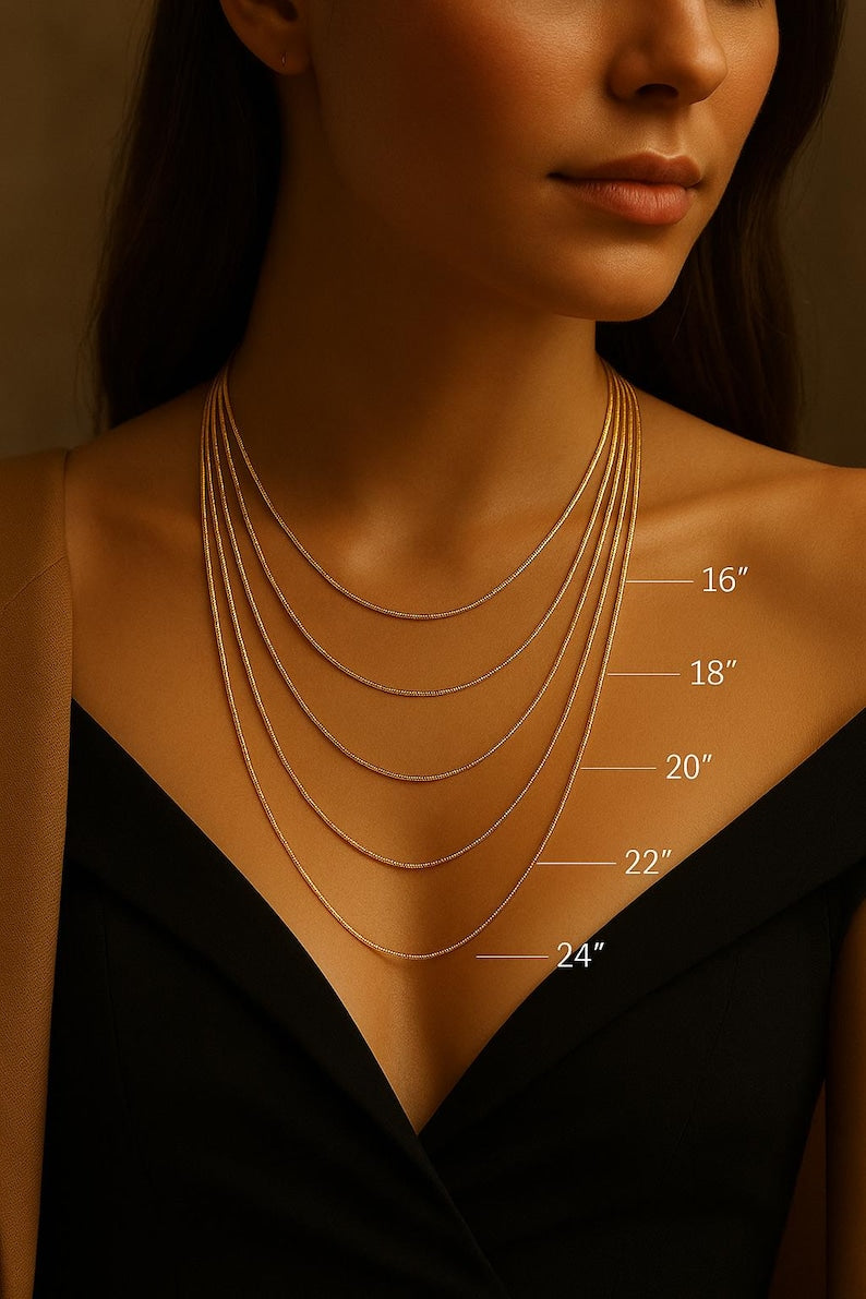 18k Gold Plated Snake Chain Necklace – Dainty 1mm Gold Chain – Minimalist Necklace – Layering Chain