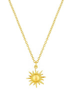 Sun Necklace – 18K Gold Plated Stainless Steel | Dainty Sun Pendant Necklace