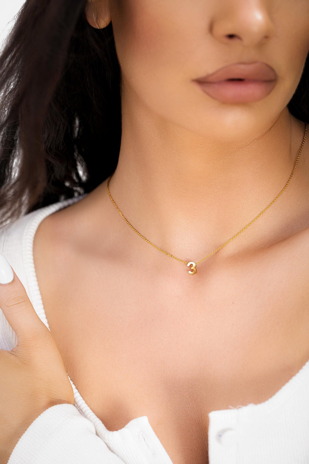 14K Custom Lucky Number Necklace, Dainty Date Jewelry, Custom Number Necklace, Minimalist Necklace, 50, 60, 70 MOTHER BIRTHDAY GIFT