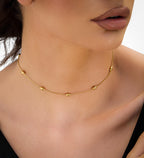 Dainty Choker Necklace, Dainty & Minimalist beaded snake choker Necklace