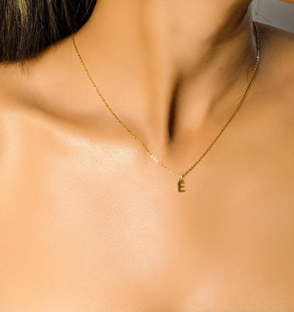 small Initial Necklace, Letter Necklace, Gold Necklace, Personalized Name Necklace, Extra Tiny Initial Necklace