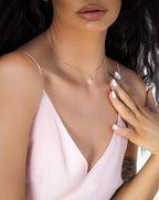 Dainty Diamond Flower Necklace, Minimalist Flower Necklace, Flower Charm Choker Necklace, Perfect for Layering