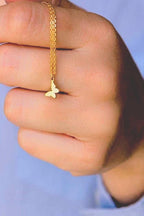 Dainty Butterfly Pendant, Tiny Butterfly Necklace, Minimalist Silver Butterfly Necklace
