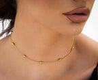 Dainty Choker Necklace, Dainty & Minimalist beaded snake choker Necklace