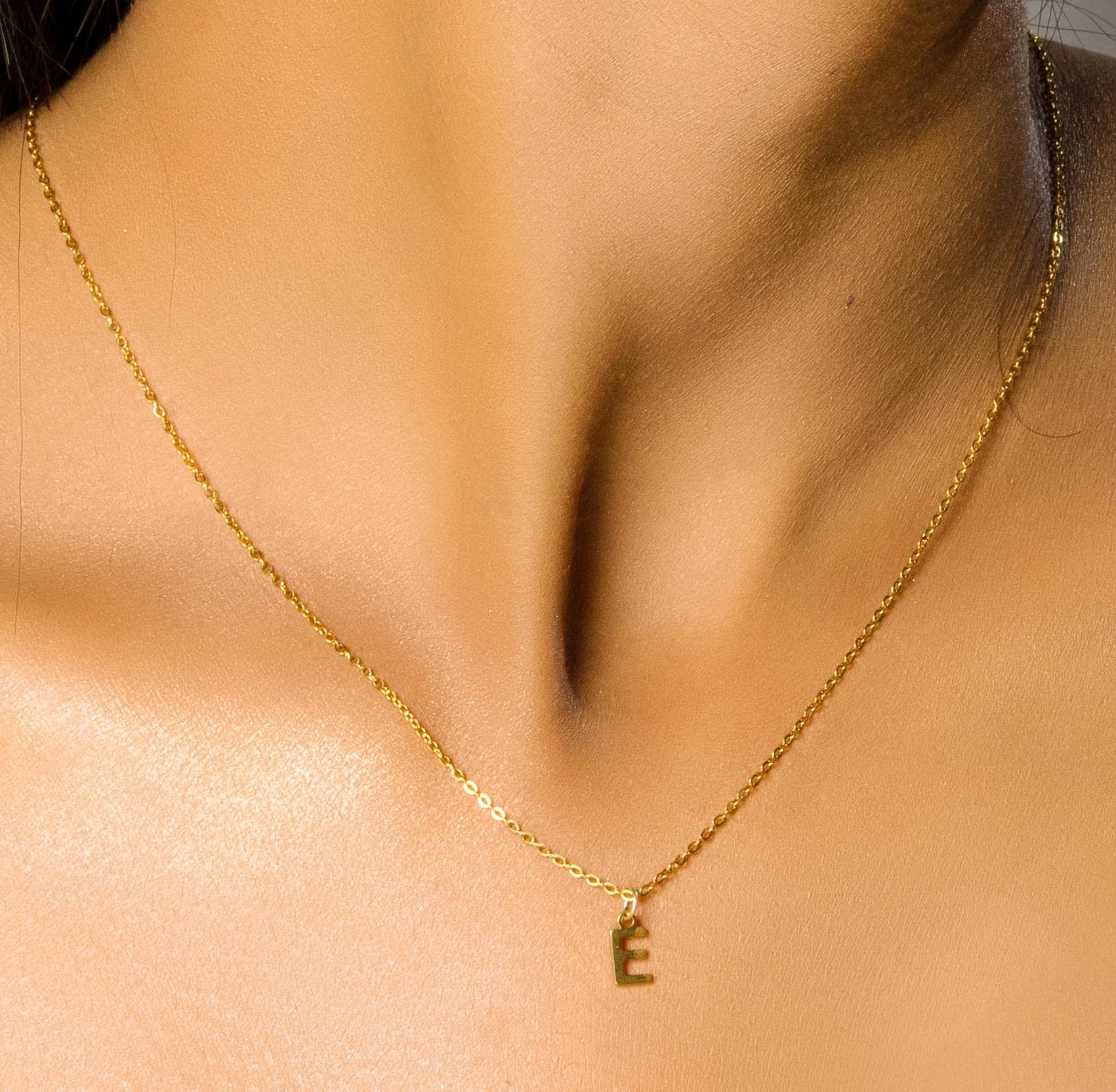 Personalized Mini Initial Necklace, Minimalist Letter Necklace, Tiny Mini Initial Necklace, Elegant Initial Necklace, Initial Letter Layered