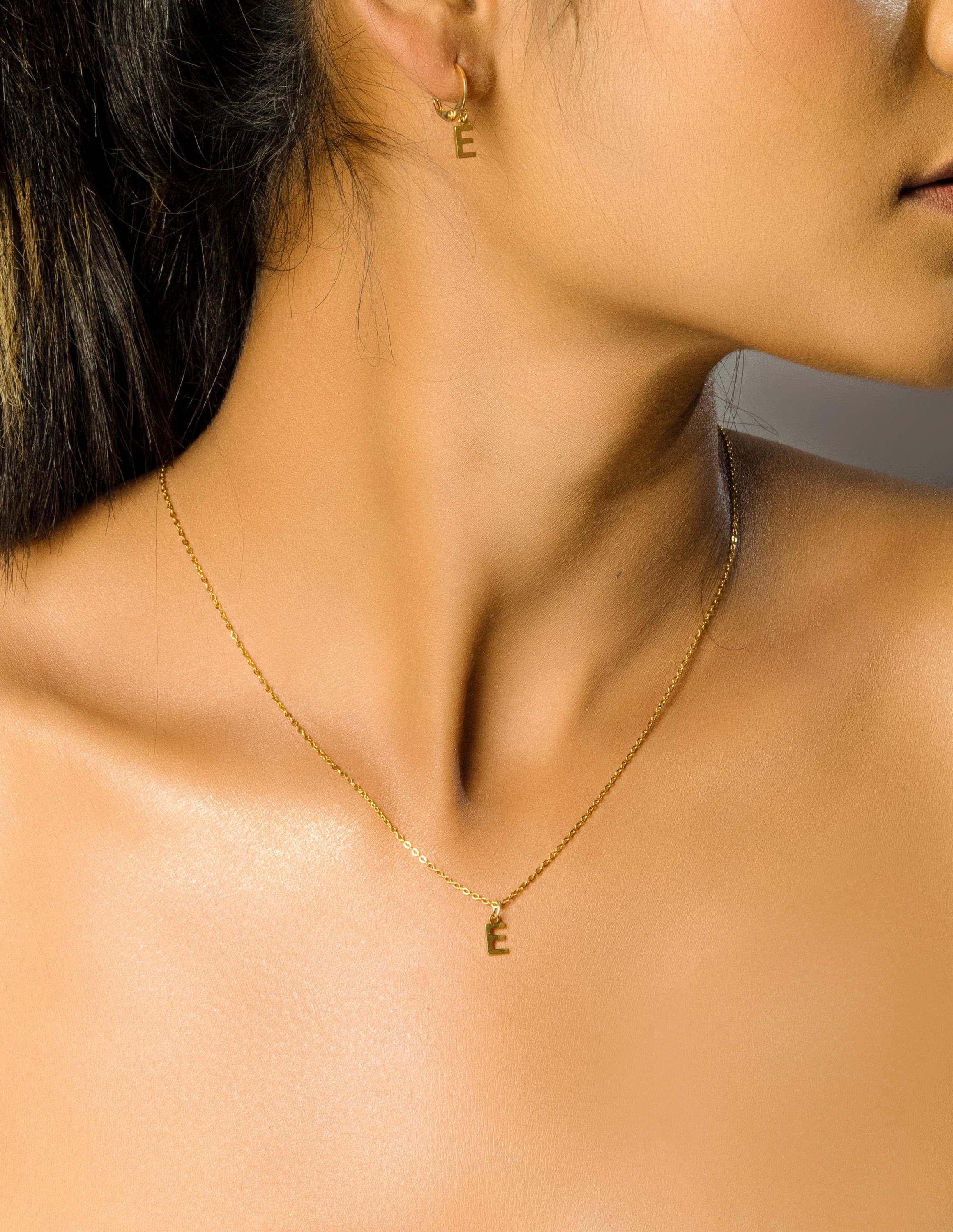 Personalized Mini Initial Necklace, Minimalist Letter Necklace, Tiny Mini Initial Necklace, Elegant Initial Necklace, Initial Letter Layered