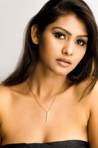 Gold & silver bar necklace, Vertical bar necklace, Minimalist necklace, simple bar necklace, Linked Pendant Necklace , Infinity Necklace