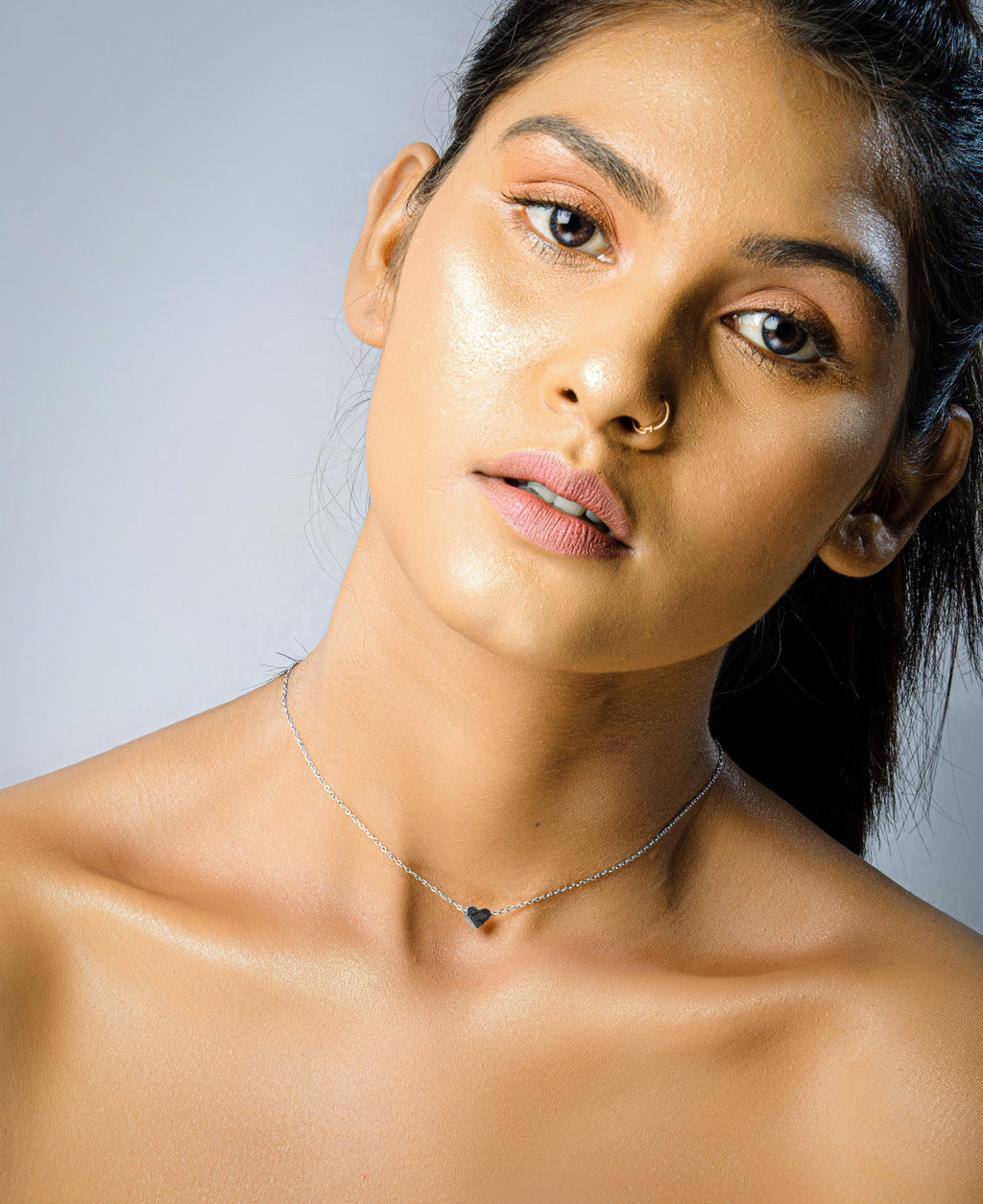 Tiny heart Necklace uk  – 14k Gold heart Choker Pendent NECKLACE – Minimal Good Luck Protection Necklace Gift For Bestfriend