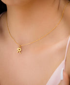 Dainty Initial Necklace, Tiny Initial Letter Necklace, Minimalist Letter Pendant Necklace, Initial Necklace for Her, Birthday Gift