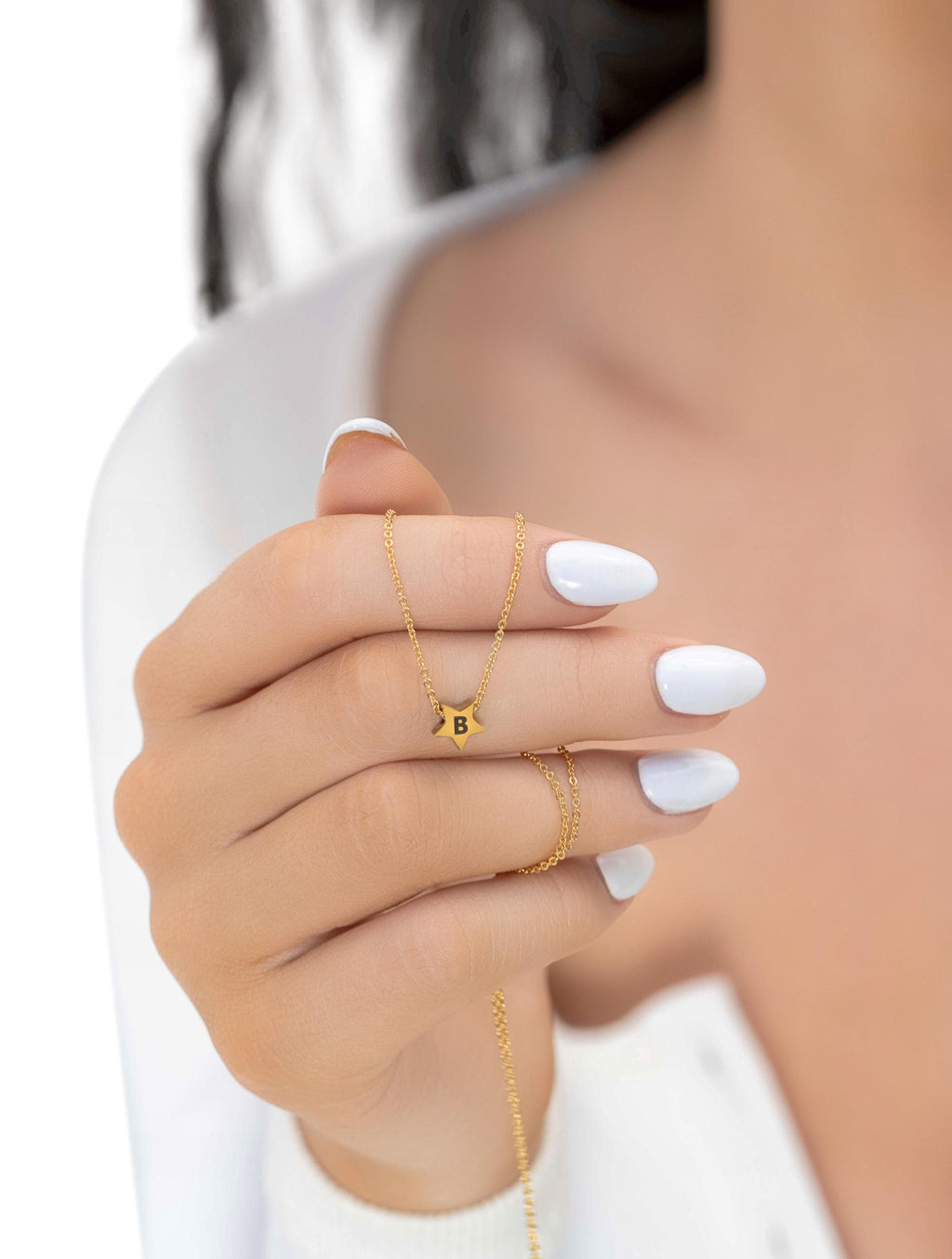 Tiny Star personalised Necklace, Dainty customise Star Necklace, Sweet Star initial Charm Necklace, Symbol Star Necklace, Layered Necklace