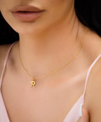 Dainty Initial Necklace, Tiny Initial Letter Necklace, Minimalist Letter Pendant Necklace, Initial Necklace for Her, Birthday Gift