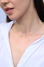 Minimalist 14K Gold Filled Cable Chain Necklace: Delicate Layering Choker
