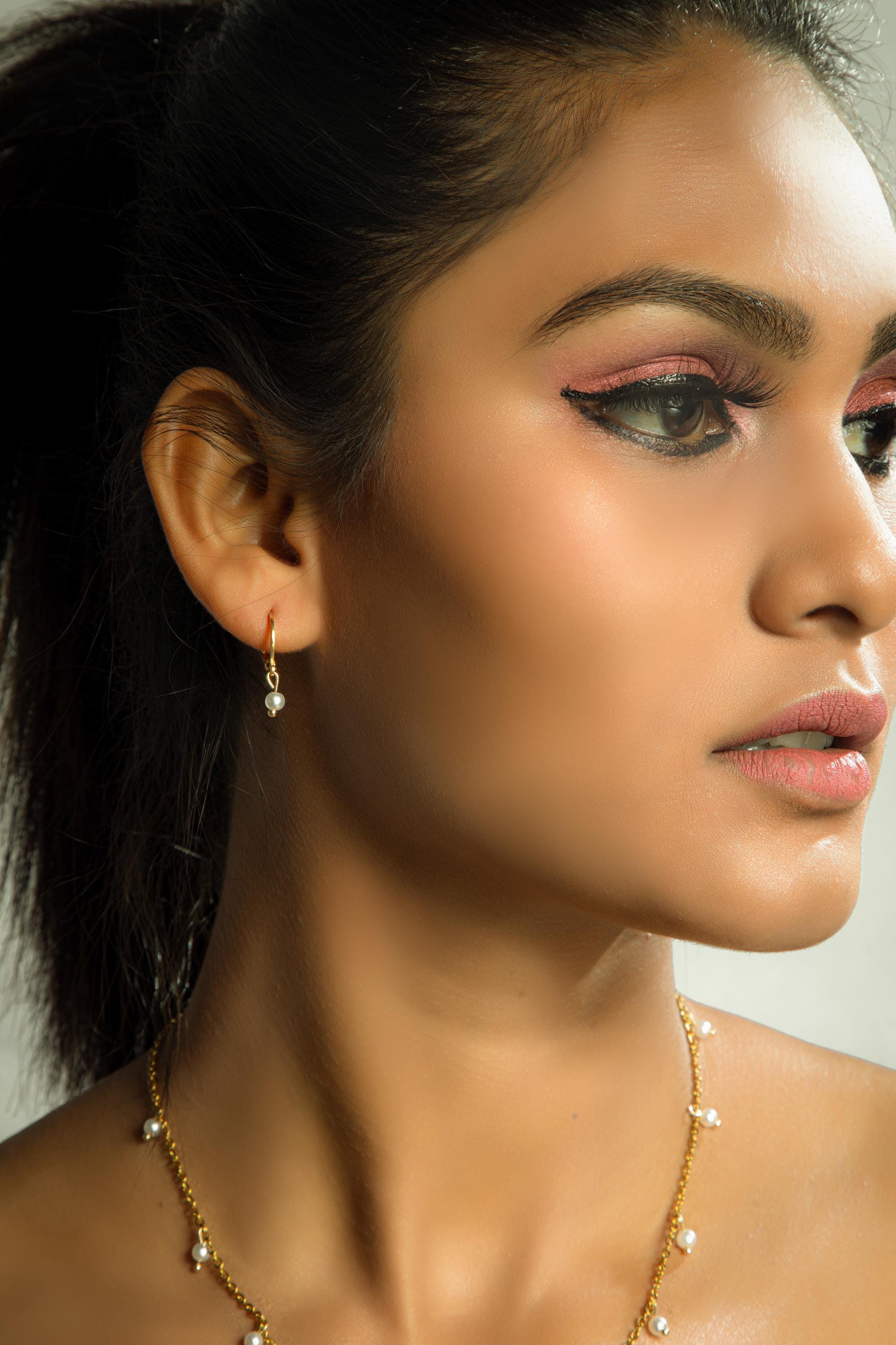 14k Elegant Pearl Earrings, Classic Freshwater Pearl Studs, Handmade Pearl Earrings, Minimalist Pearl Earrings, Classic Pearl Earrings uk