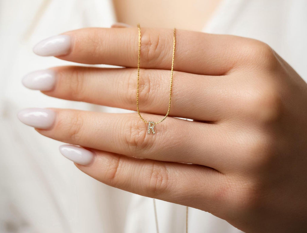 Tiny Letter Necklace, Delicate Tiny Letter Necklace, Personalized Tiny Letter Necklace, Customizable Initial Pendant, tiny initial letter uk