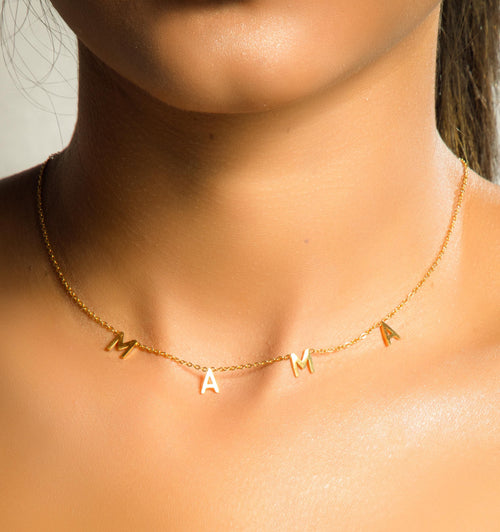 14K Elegant and Timeless Gift for Mama, Handmade Mama Necklace, Personalized Mama Necklace, Trendy Jewelry for Moms, Delicate Mama Necklace