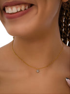 14k  Evil Eye Necklace, Symbol of Good Luck and Spiritual Protection, Trendy Protection Pendant in Silver/Gold, Modern Evil Eye Necklace uk