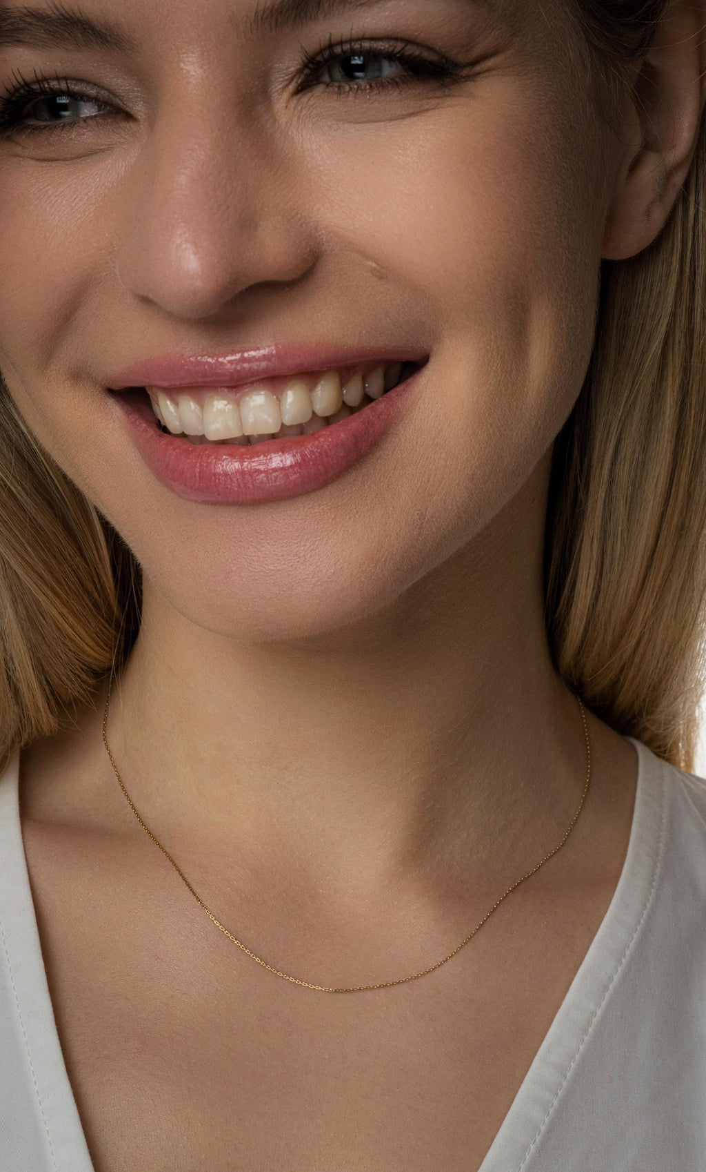 Minimalist Choker Chain | Dainty 0.5MM Gold or Silver Chain Necklace | Simple Everyday Jewelry | Adjustable Layering Choker for Women