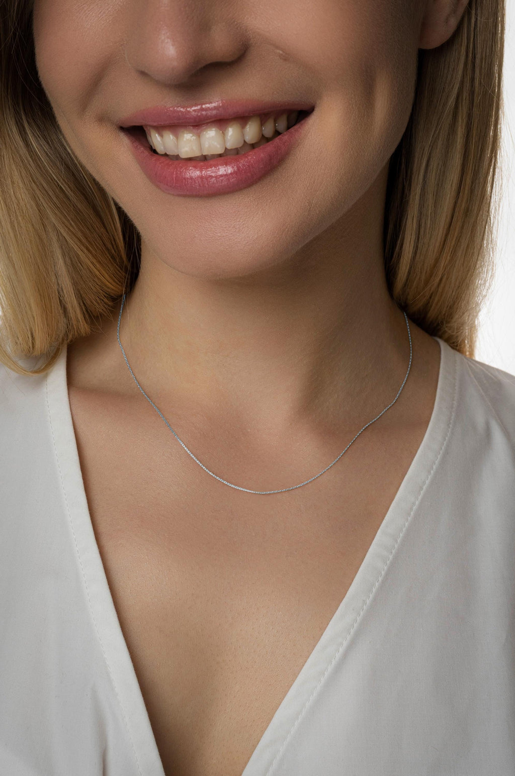 0.5mm Thin Chain Necklace | Dainty Minimalist Chain |  14K Gold Plated / Sterling Silver / Gold Filled | Layering Chain, Everyday Jewelry