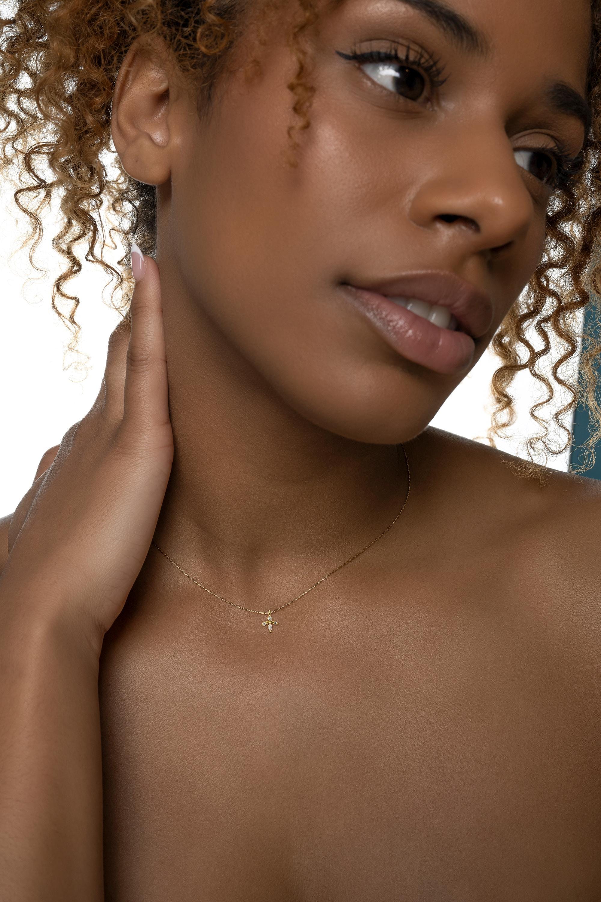 0.5mm thin chain Bee Lover Gift Necklace | Delicate Bee Pendant | Gold & Silver Nature-Inspired | Tiny  Bee Pendant Necklace Sterling Silver