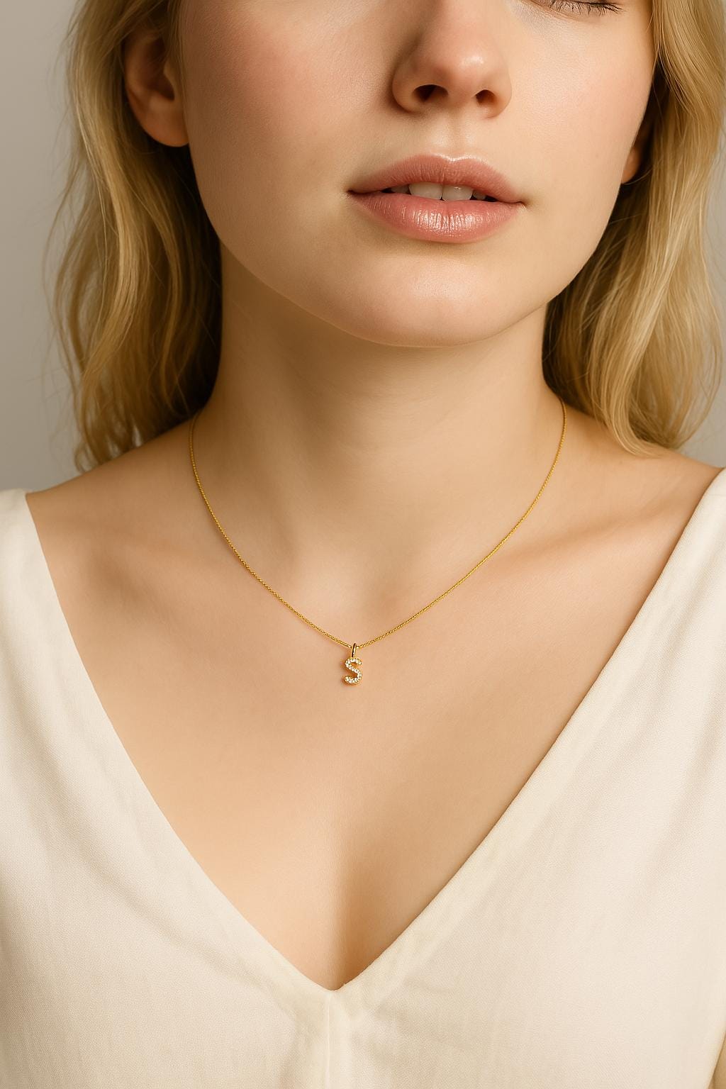 Tiny 14K Gold Plated Letter Necklace – Dainty Initial Pendant, Minimalist Everyday Jewelry, Personalized Gift for Her, Bridesmaid Necklace,