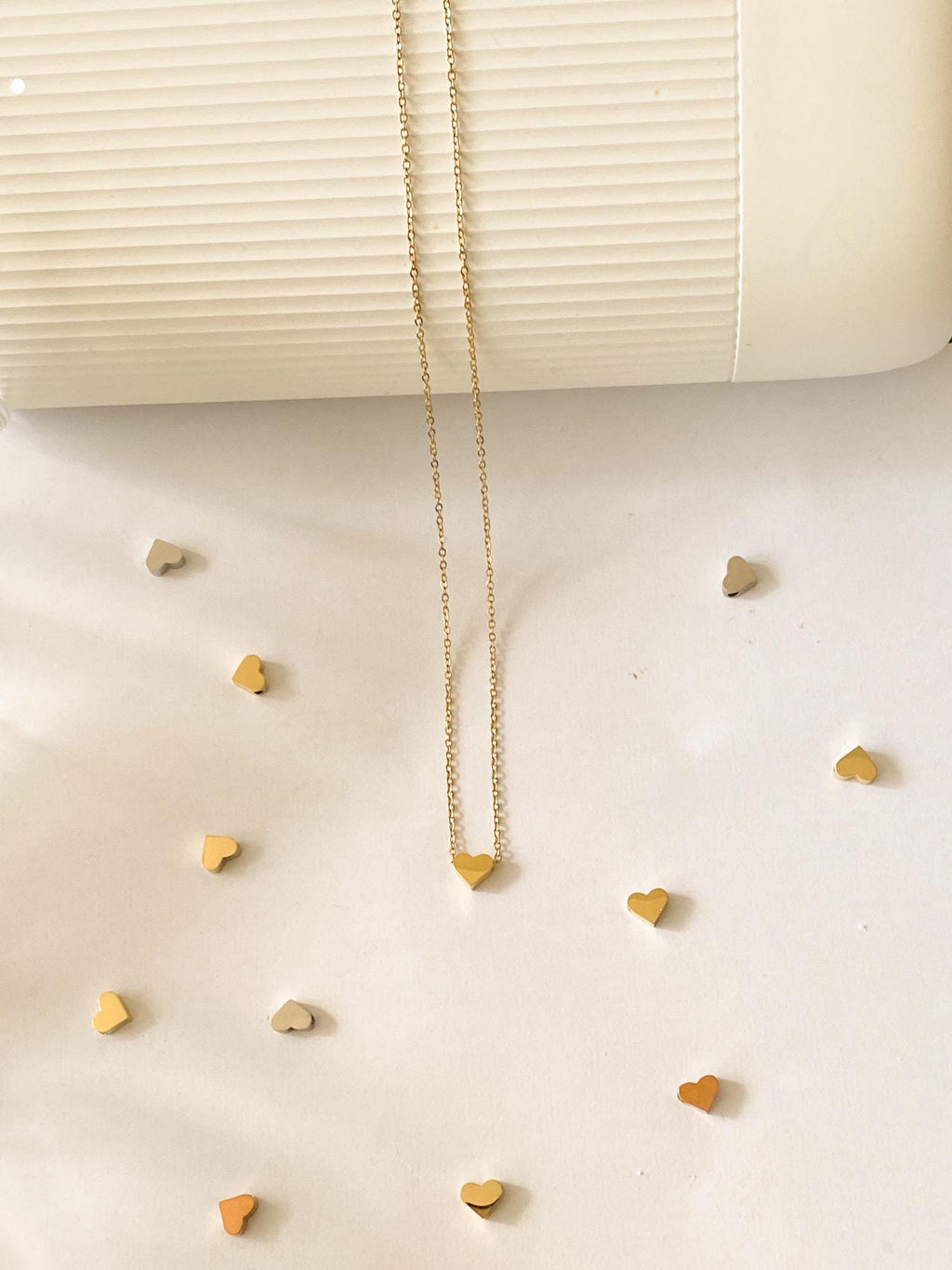 Tiny Heart Necklace – Dainty Gold Heart Choker – Minimalist Everyday Jewelry for Women – Delicate Gift for Her – Bridesmaid Jewelry